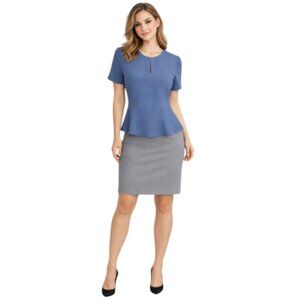 Banana Republic Classic Dusty Lavender Peplum Top Blouse Size XS